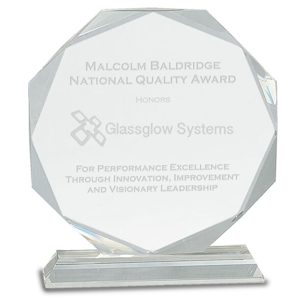 8" Crystal Octagon on Pedestal Base Thumbnail