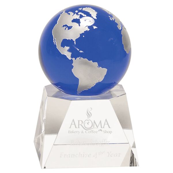 6 1/2" Crystal Globe on Crystal Base Thumbnail