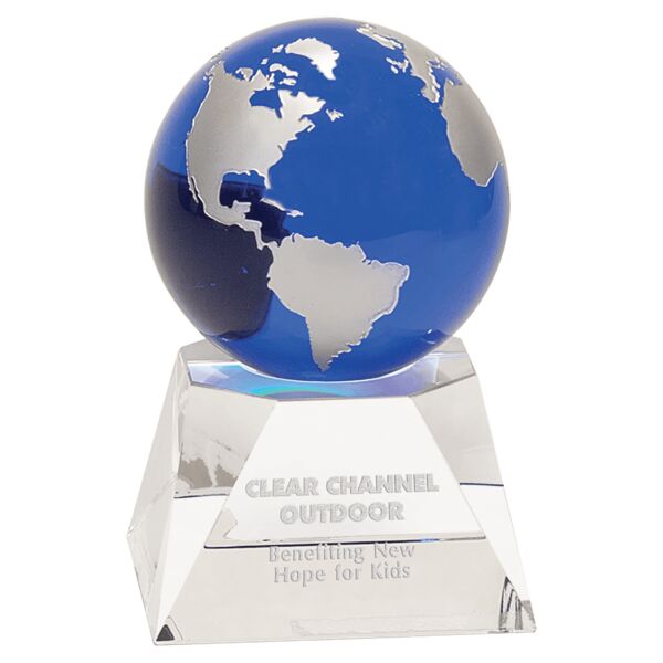 5" Crystal Globe on Crystal Base Thumbnail