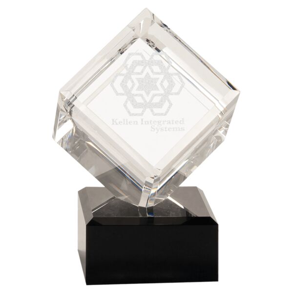 6" Crystal Cube on Pedestal Base Thumbnail