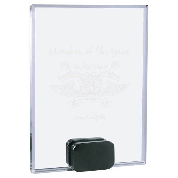 6" x 8" Crystal Rectangle with Crystal Base Thumbnail