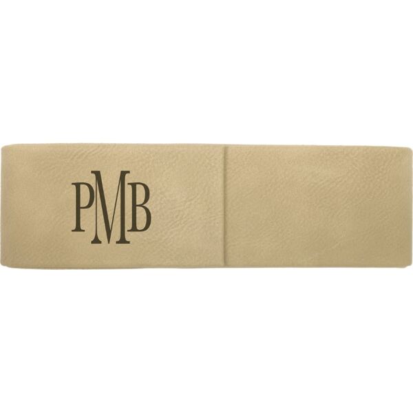 6 1/2" x 2" Laserable Leatherette Double Pen Case Thumbnail