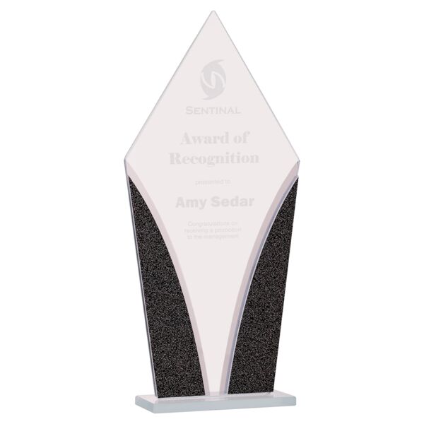 10 1/2" Diamond Designer Glass Award Thumbnail