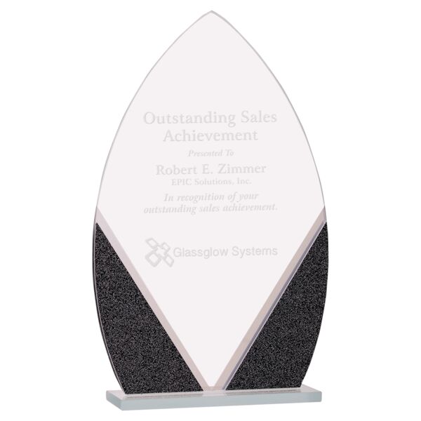 7 1/4" Oval Designer Glass Award Thumbnail