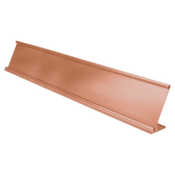 2" x 12", Polished , Kota Pro Aluminum Desk Holder, Fits 1/16" Thick Plastic Insert Thumbnail