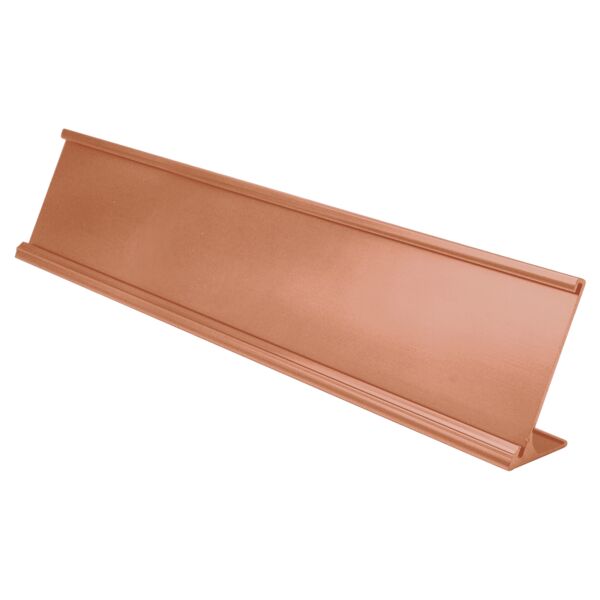 2" x 10", Polished , Kota Pro Aluminum Desk Holder, Fits 1/8" Thick Plastic Insert Thumbnail