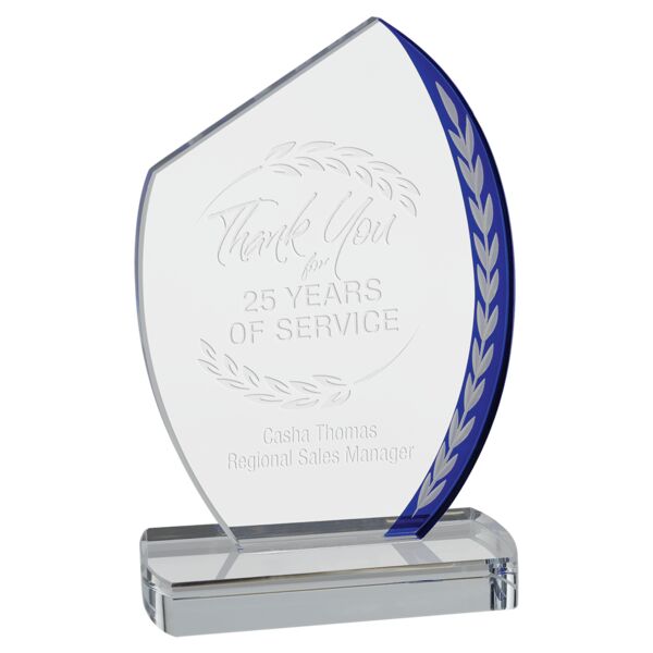 7 3/4" Slant Oval Edge Glass Thumbnail