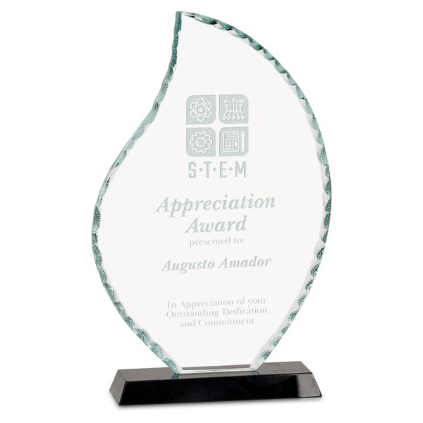 8 1/2" Flame Facet Glass on Base Thumbnail