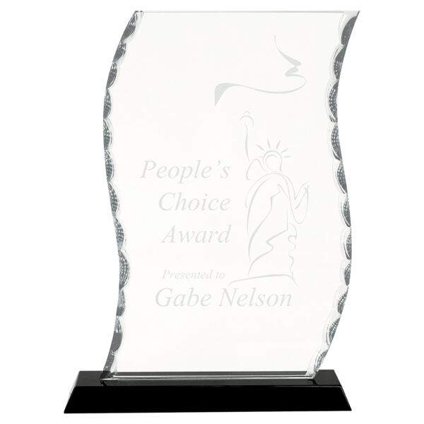 9 1/2" Scroll Facet Glass on Base Thumbnail