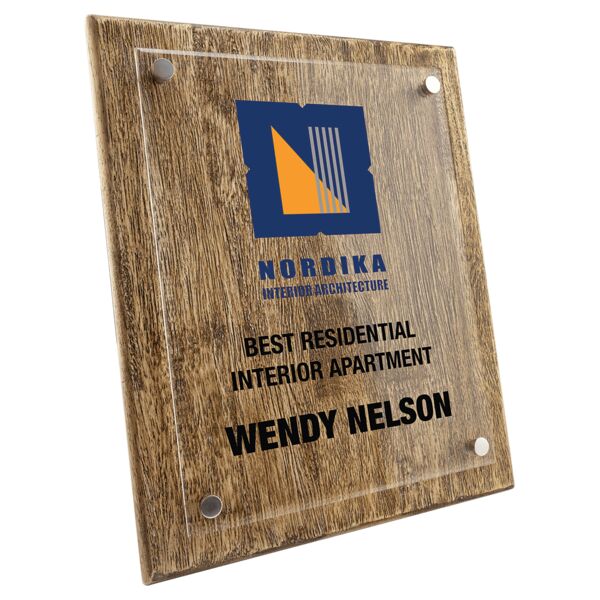 10 1/2" x 13" Barnwood Floating Acrylic Plaque Thumbnail