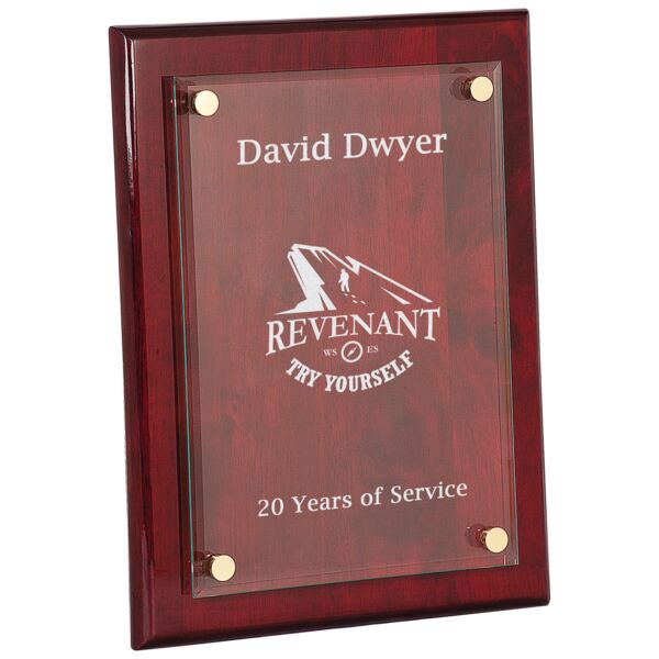 9" x 12" Piano Finish Floating Glass Plaque Thumbnail