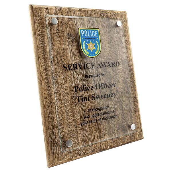 9" x 12" Barnwood Floating Glass Plaque Thumbnail