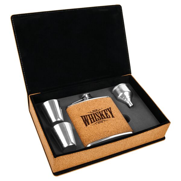 6 oz. Cork Flask Gift Set Thumbnail