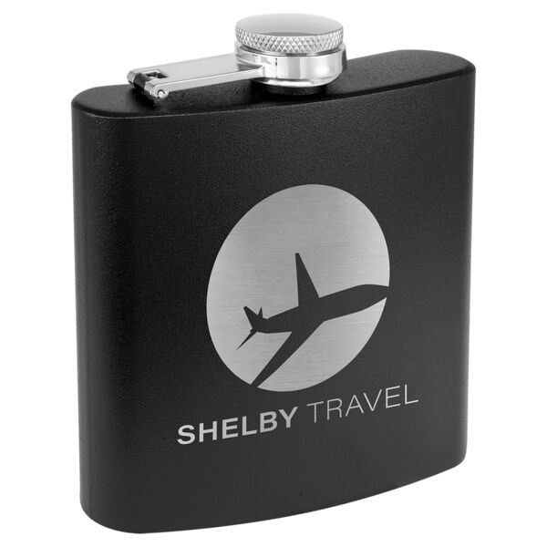 6 oz. Powder Coated Laserable Flask Thumbnail