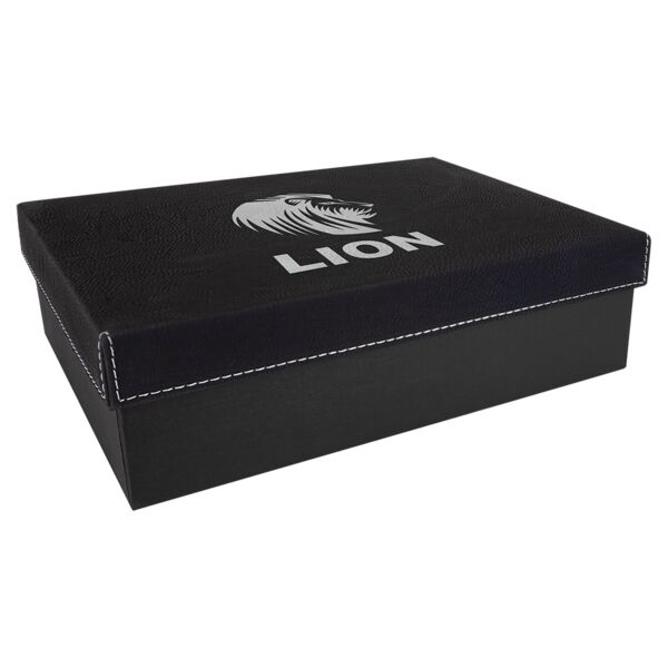 9 7/8 x 7 1/8" Gift Box with Laserable Leatherette Lid Thumbnail