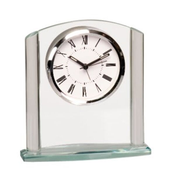 6 1/4" Arch Glass Clock Thumbnail