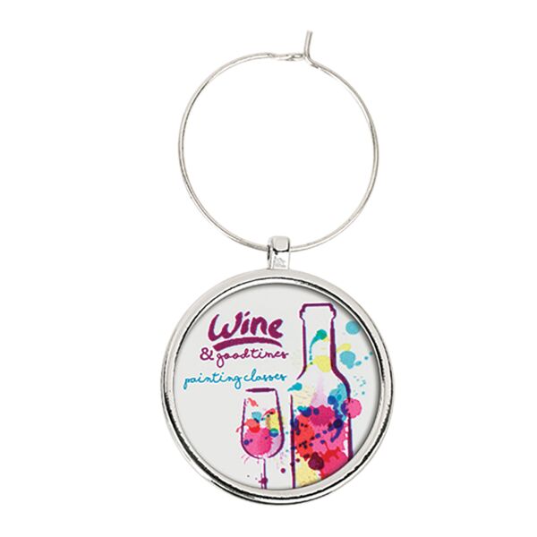 Wine Glass Charm 1" Insert Holder/Insert Not Included Thumbnail