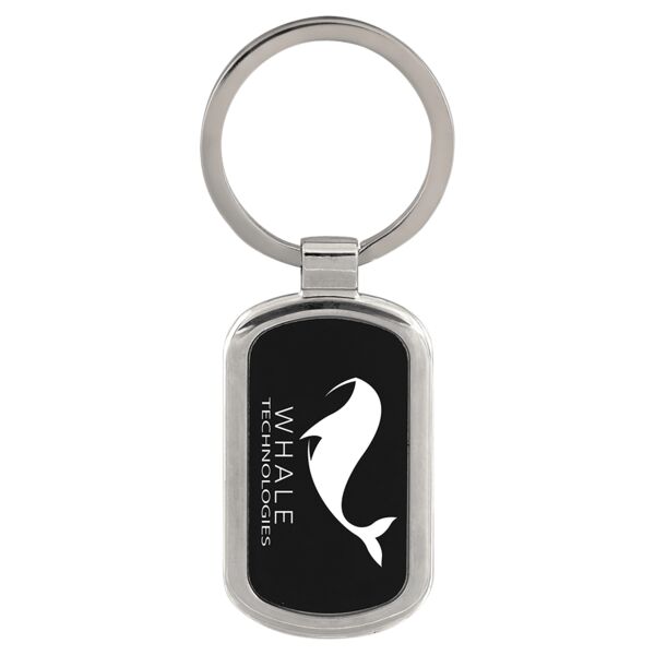 1 1/8" x 1 7/8" Laserable Rectangle Keychain Thumbnail