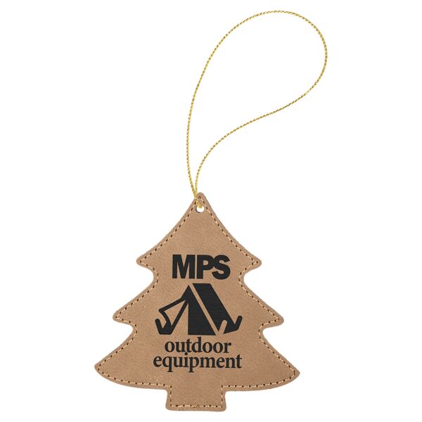Laserable Leatherette Tree Ornament with String Thumbnail