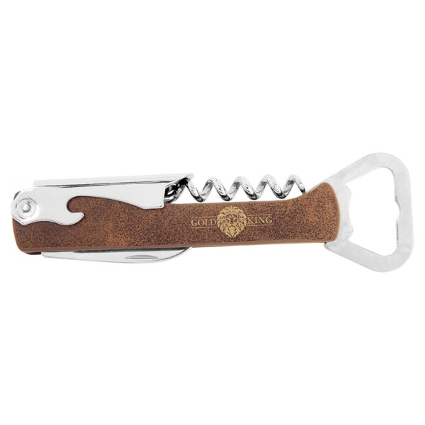 Rustic/ Laserable Leatherette Wine Bottle Opener Thumbnail