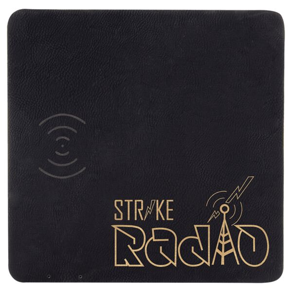 8" x 8" Laserable Leatherette Phone Charging Mat Thumbnail