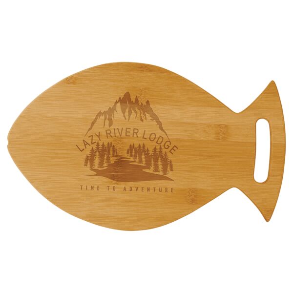 14" x 8 1/2" Fish Shaped Cutting Board Thumbnail