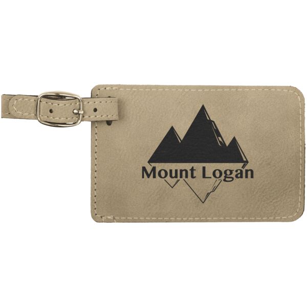 4 1/4" x 2 3/4" Laserable Leatherette Luggage Tag Thumbnail