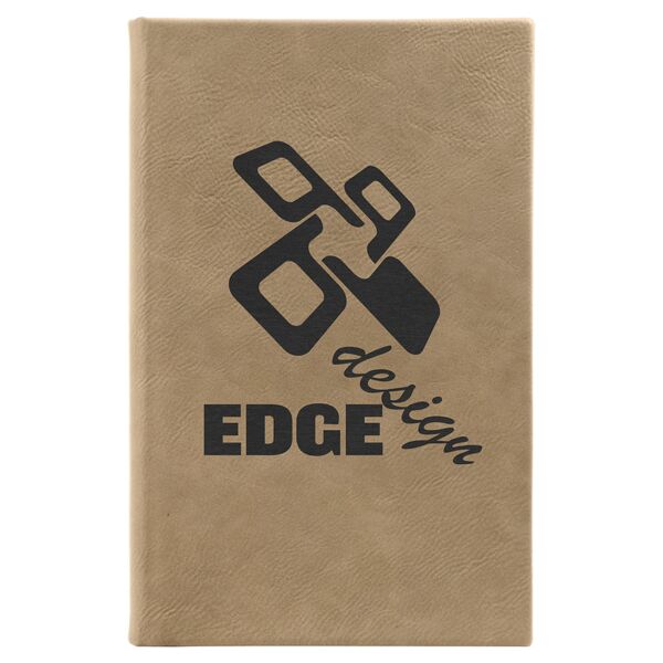 5 1/4" x 8 1/4" Laserable Leatherette Sketch Book with Unlined Notepad Thumbnail