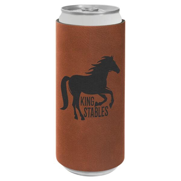 Laserable Leatherette Slim Beverage Holder Thumbnail