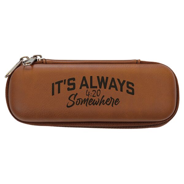 7" x 2 1/2" x 1 3/4" Leatherette Smoke Case Thumbnail