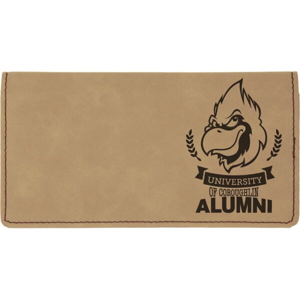 6 3/4" x 3 1/2" Laserable Leatherette Checkbook Cover Thumbnail