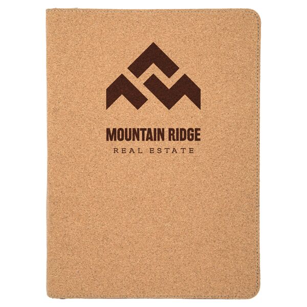 9 1/2" x 12" Cork with Zipper Portfolio with Notepad Thumbnail