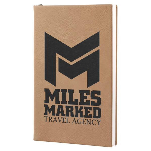 5 1/4" x 8 1/4" Laserable Leatherette Journal with Lined Notepad Thumbnail