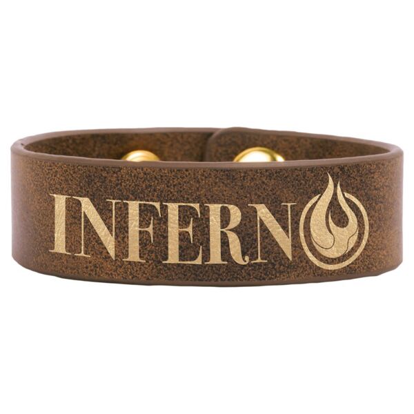 8 1/2" x 3/4" Rustic/ Laserable Leatherette Youth Cuff Bracelet Thumbnail