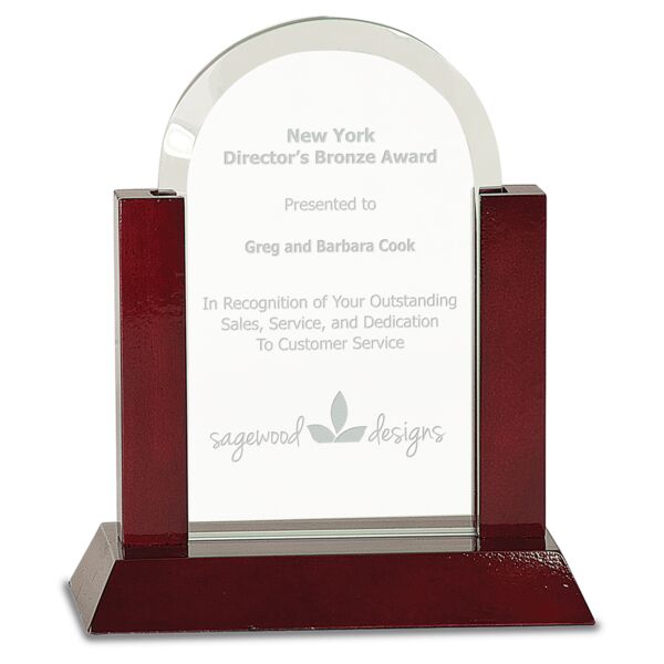 7" Gateway Jade Dome Glass Award with Finish Base Thumbnail