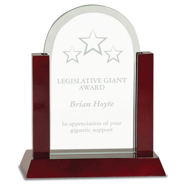 8" Gateway Jade Dome Glass Award with Finish Base Thumbnail