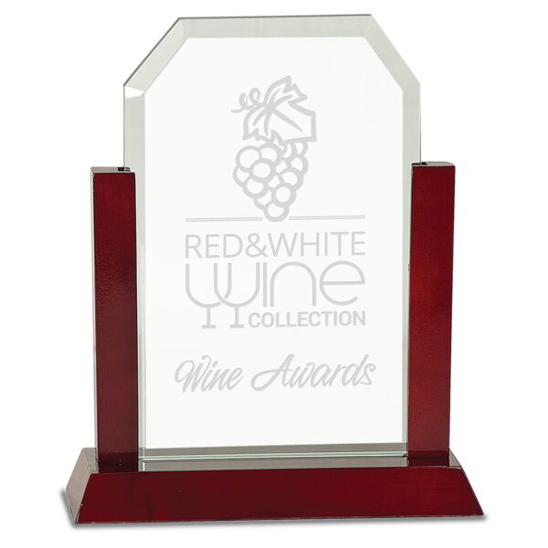 9" Gateway Jade Clip Corner Glass Award with Finish Base Thumbnail
