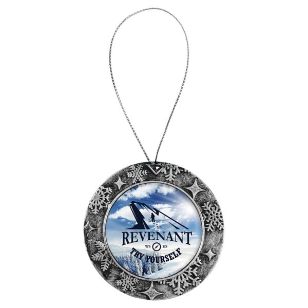 3" Antique Ornament with 2" Insert Holder & String (Insert is Not Included) Thumbnail