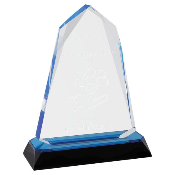 6 3/4" Halo Diamond Corner Base Impress Acrylic Thumbnail