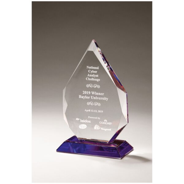 5" x 7 5/8" Flame Series Crystal with Prism-Effect Base Thumbnail