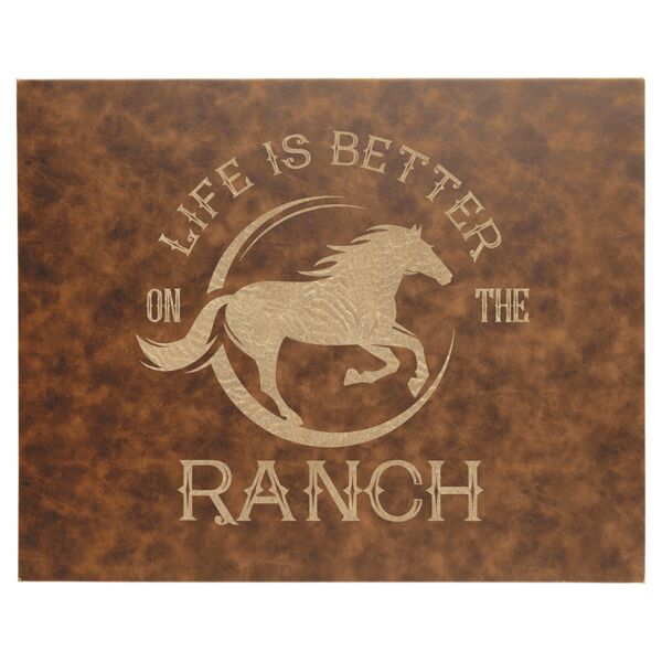 12" x 18" Rustic/ Laserable Leatherette Wall Decor with Sawtooth Hanger Thumbnail