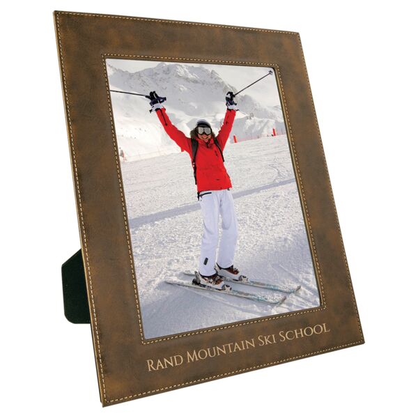 8" x 10" Rustic/ Laserable Leatherette Photo Frame Thumbnail