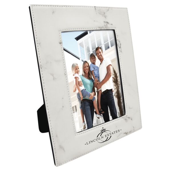 5" x 7" Marble Laserable Leatherette Photo Frame Thumbnail