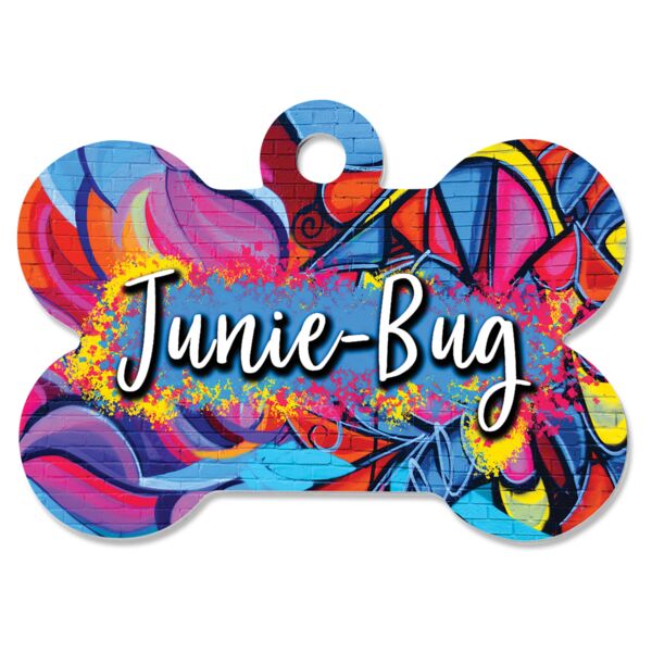 1 1/2" x 1" Sublimatable Gloss Aluminim Bone Pet Tag Thumbnail