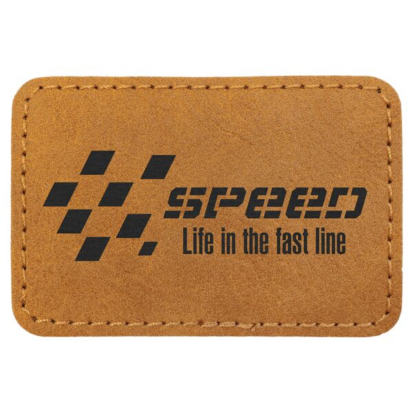 3" x 2" Premier Laserable Leatherette Rectangle Patch with Kota Pro Adhesive - Creekside Collection Thumbnail