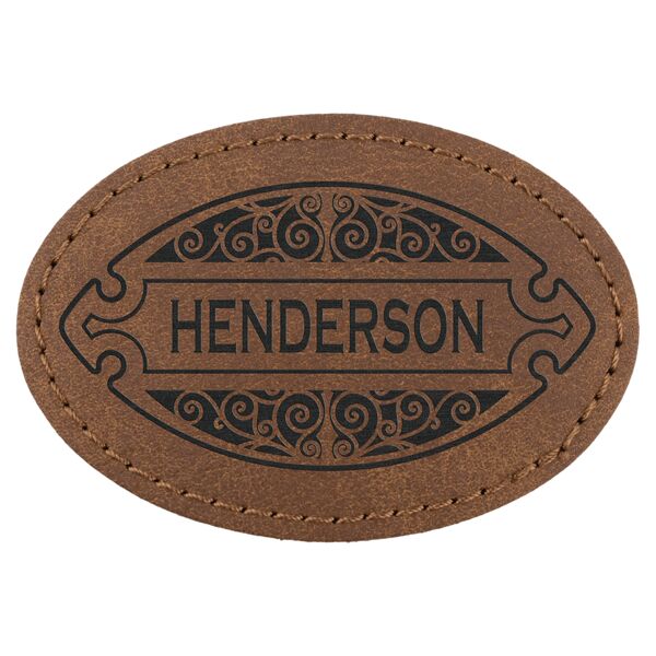 3" x 2" Premier Laserable Leatherette Oval Patch with Kota Pro Adhesive -Creekside Collection Thumbnail