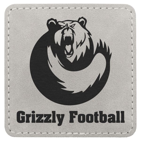 3" x 3" Light Premier Laserable Leatherette Square Patch with Kota Pro Adhesive - Creekside Collection Thumbnail