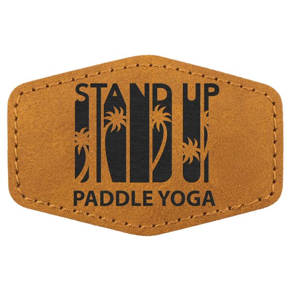 3" x 2" Premier Laserable Leatherette Hex Patch with Kota Pro Adhesive- Creekside Collection Thumbnail