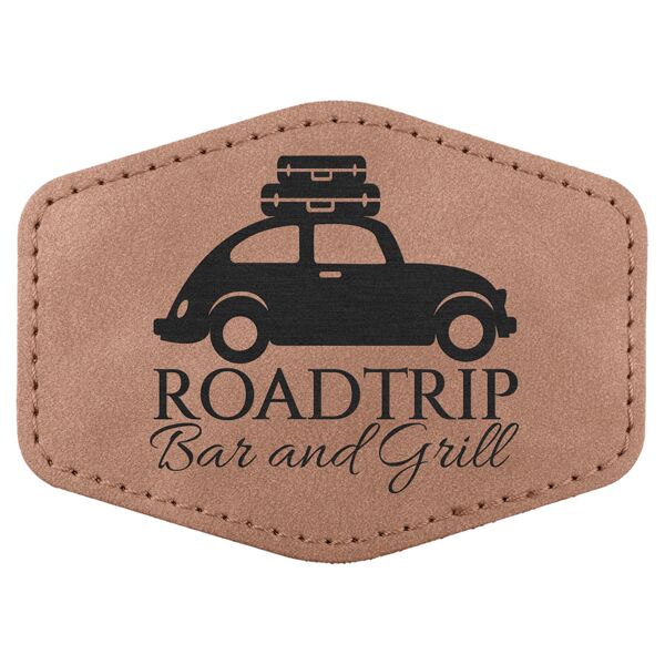 Hex Patch with Kota Pro Adhesive - Laserable Leatherette, Creekside Collection 3 1/2" x 2 1/2", Blush Thumbnail