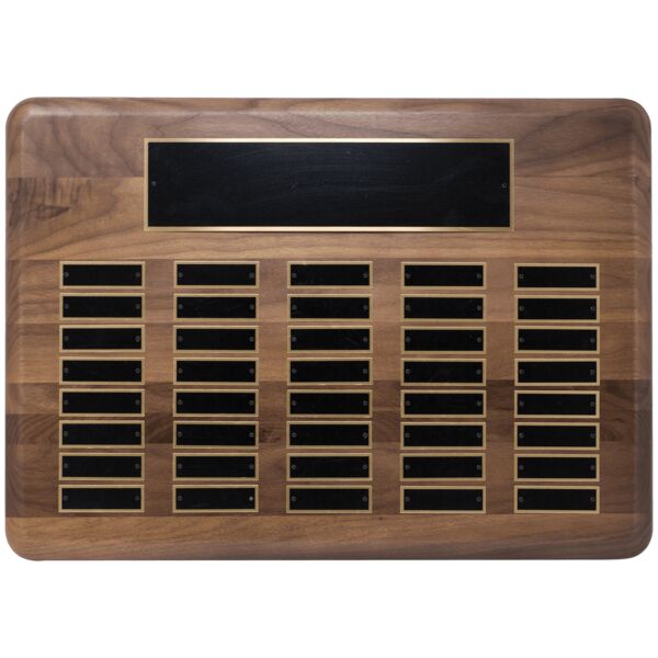 15" x 21"/Plates 7/8" x 2 3/4" American 40 Plate Perpetual Plaque with Brass Plated Steel Plates Thumbnail
